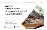 Wpływ odkrywkowej eksploatacji kopalin na środowiskogeoportal.pgi.gov.pl/.../2018/wplyw_odkrywkowej_eksploatacji.pdf · Wpływ odkrywkowej eksploatacji kopalin na środowisko dr