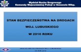 STAN BEZPIECZEŃSTWA NA DROGACH - ko-gorzow.edu.plko-gorzow.edu.pl/wp-content/uploads/2016/10/Prezentacja_KWP_Rada... · WYPADKI DROGOWE W LATACH 2007-2016 Od 2007r. liczba wypadków