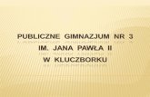 PUBLICZNE GIMNAZJUM NR 3 - pg3.kluczbork.pl · Skomputeryzowana biblioteka - Szkolne Centrum Informacji. Małe Centrum Biblioteczne Instytutu Goethego w Krakowie. Pracownia komputerowa.