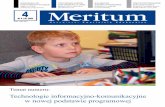 DLA RYNKU PRACY - meritum.mscdn.plmeritum.mscdn.pl/meritum/pliki/cale_numery/2009_4.pdf · zdobywanych przez ucznia w trakcie kształcenia ogólnego w szkole podsta- wowej została
