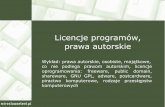 Licencje programów, prawa autorskie - zswolow.internetdsl.plzswolow.internetdsl.pl/...oprogramowania-przestepczosc-komputerowa.pdf · umowa między producentem (autorem lub wydawcą)