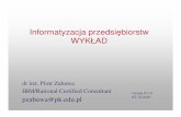Informatyzacja przedsi ębiorstw WYKŁADriad.usk.pk.edu.pl/~pzabawa/StaticXHTML/files/lectures/Informatyza... · Koncepcja silnika reguł biznesowych Opis reakcji silnika Drools c.d.:
