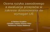 Ocena ryzyka zawodowego a ewaluacja przepisów w zakresie … · Ryzyko zawodowe w Polsce Ryzyko zawodowe to prawdopodobieństwo wystąpienia niepożądanych zdarzeń związanych