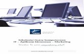 Szkolenia i kursy komputerowe - akademiamddp.pl · » Visual Basic for Applications (VBA) - Microsoft Excel. » Wizualizacje informacji biznesowych z wykorzystaniem arkusza kalkulacyjnego