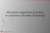 Aktualna organizacja pracy w Łódzkim Ośrodku Geodezjilodz.sgp.geodezja.org.pl/box/organizacja_pracy_w_log.pdf · RADA MIEJSKA w Łodzi podjęła w dniu 31 sierpnia 2011r. uchwałę