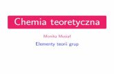 Chemia teoretyczna - zcht.mfc.us.edu.plzcht.mfc.us.edu.pl/~mm/materials for students/GrupyPunktowe.pdf · Elementy teorii grup zdeﬁniowany jest element jednostkowy E: A ∗ E =