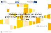 TYTUŁ PREZENTACJ I - cop.lodzkie.pl · Ustawa Pzp – w przypadku Beneficjenta będącego podmiotem ... Zamawiający z sektora finansów publicznych, w rozumieniu przepisów o finansach