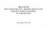 PROGRAM WYCHOWAWCZO - PROFILAKTYCZNYstowarzyszenietecza.pl/wp-content/uploads/2017/11/program... · Konwencja o Prawach Dziecka; Ustawy i rozporządzenia MEN; ... niewystarczająca