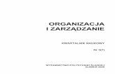 ORGANIZACJA I ZARZĄ - polsl.pl · Celem niniejszego artykułu jest analiza funkcjonowania zarządzania projektem we włoskich organizacjach publicznych, tradycyjnie postrzeganych