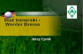 Staż trenerski Werder Brema - pzpn.pl¼... · Schemat organizacji klubu Prezydium zarządu Zarząd Dyrektor sportowy sekcji piłki nożnej I Trener Sekcje Sekretariat Sztab medyczny