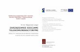 ZARZĄDZANIE SIECIAMI TELEKOMUNIKACYJNYMIeletel.p.lodz.pl/mlanger/zarz/ZSprez2.pdf · Zarządzanie sieciami telekomunikacyjnymi, część 2 2 Prezentacja multimedialna współfinansowanaprzez