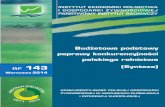 Budżetowe podstawy poprawy konkurencyjności polskiego ... fileISBN 978-83-7658-532-1 Budżetowe podstawy poprawy konkurencyjności polskiego rolnictwa nr 143 (Synteza) 2014