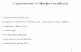 Programowane refleksyjne i serializacjausers.uj.edu.pl/~ciesla/java/java_12.pdf · języka programowania, które nie musiały być zdeterminowane w momencie tworzenia oprogramowania.