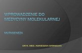 DR N. MED. AGNIESZKA SARNECKA - dworkowa.imdik.pan.pl · MECHANIZMY I ZASADY DZIEDZICZENIA ZMIENNOŚĆ Występowanie dziedzicznych lub niedziedzicznych różnic wśród: ... hemofilia