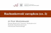 Rachunkowość zarządcza (cz. 2) - coin.wne.uw.edu.plcoin.wne.uw.edu.pl/.../rachunkowosc_zarzadcza_fpp_czesc2_calosc.pdf · Rachunkowość zarządcza (cz. 2) dr Piotr Modzelewski
