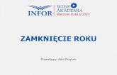 ZAMKNIĘCIE ROKU - g1.infor.plg1.infor.pl/p/_files/312000/1_zamkniecie_roku_2016_w_jednostkach... · Zamknięcie ksiąg – ostateczne. ... Zweryfikowanie stanów magazynowych (lub