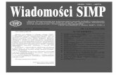 ISSN 1231 - 6075 Wiadomości SIMPsimp.pl/mk/WS/Wiadomosci SIMP 06_1-2-3.pdf · gorii „wybitny twórca techniki“. Ponadto ustalono, że kandydaturę w kategorii „wybitny twórca