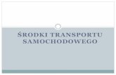 ŚRODKI TRANSPORTU - Aktualności WIMwim.utp.edu.pl/dok/Instrukcje-wyklady/W11.pdf · 1. Pojazdy przeznaczone do przewozu osób (samochody osobowe, autobusy, motocykle) 2. Pojazdy