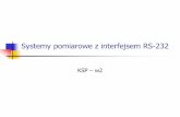 Systemy pomiarowe z interfejsem RS-232 · Systemy pomiarowe z interfejsem RS-232 KSP –w2. KSP-w2 2 Magistrale i złącza w PC (rys.) ... danych max.szybk. transmisji uwagi ISA 8MHz