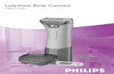 Ladyshave Body Contour - Philips · - Pamiętaj o wyjęciu baterii jeżeli nie będziesz używał golarki przez miesiac lub dłużej. - Pamietaj o wyjęciu wyczerpanych baterii z