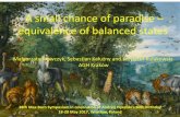 A small chance of paradise – equivalence of balanced stateskulakowski/wroclaw92.pdf · A small chance of paradise – equivalence of balanced states Małgorzata Krawczyk, Sebastian