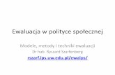Ewaluacja w polityce społecznej - rszarf.ips.uw.edu.plrszarf.ips.uw.edu.pl/ewalps/teksty/EwalPS02.pdf · F. Sztabiński, Podstawowe techniki badań socjologicznych w ewaluacji Metody