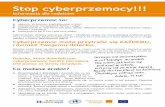 e helpline.org.pl DACO Fundacja Orange Skontaktuj sie z ... · Dziecko, które došwiadcza cyberprzemocy, može szukaé pomocy u konsultantów Helpline.org.pl, ... stop-cyberprzemocy-ulotka-aktualizacja