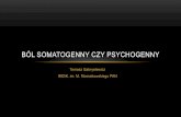 Ból somatogenny czy psychogenny - Termedia - wydawnictwa ... · Cechy dystynktywne: • Ból (bóle) jako główna dolegliwość. Czynniki psychiczne odgrywają decydującą ...