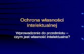 Ochrona własności intelektualnej - chemia.wpt.kpswjg.plchemia.wpt.kpswjg.pl/intelekt/prawa1.pdf · Ochrona własności intelektualnej - referaty 1. Przeciwdziałanie plagiatom na