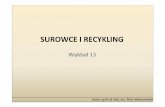 Surowce i recykling 13 - Strona główna AGHhome.agh.edu.pl/~pwysz/recykling_13.pdf · SUROWCE I RECYKLING Wykład 13 •surowce krzemionkowe, tj. zasobne w SiO 2, •surowce glinowe,