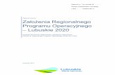 Założenia Regionalnego - rpo2020.lubuskie.pl‚ożenia-RPO... · Obszary strategicznej interwencji ... Wspieranie badań naukowych, ... 2 Budżety jednostek samorządu terytorialnego
