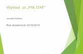 Wykład pt „Plik DXF” - Pracownia Komputerowa WGGiIŚjb/AUTOCAD/wyklady/DXF.pdf · Ogólna charakterystyka pliku DXF Standard ten został stworzony przez firmę Autodesk Służyon