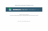 Biomass Energy Project S.A. · Data rejestracji w KRS ... • Najważniejsze zasady rachunkowości zastosowane do ... innymi list intencyjny dotyczący współpracy z firmą rwandyjską