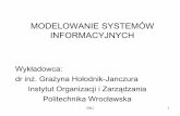 MODELOWANIENIE SYSTEMÓW INFORMACYJNYCHzp.lo3.wroc.pl/zim/semestry/sem5/model/w1.pdf · Diagram hierarchii funkcji • Najprostszą i użyteczną techniką modelowania funkcji jest