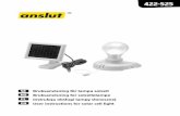 Bruksanvisning för lampa solcell Bruksanvisning for ... · • Pierwsze ładowanie panelu słonecznego przeprowadź z wyłączonym oświetleniem słonecznym przez 6 - 8 godzin w