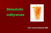 UKŁAD POKARMOWY – SUBSTANCJE ODŻYWCZEjkk.edu.pl/kadowska/lo/odzywcze.pdf · UKŁAD POKARMOWY – SUBSTANCJE ODŻYWCZE Człowiek należy do organizmów heterotroficznych (wszystkożernych).
