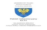 Pakiet informacyjny ECTS - ikila.us.edu.plikila.us.edu.pl/dokumenty/programy/ects/ECTS 2009-2010.pdf · uczelni, a zatem obejmuje: wykłady, ćwiczenia, laboratoria, prace terenowe,