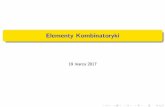 Elementy Kombinatoryki - maciej.zakarczemny.plmaciej.zakarczemny.pl/wp-content/uploads/2016/09/MD3_Kombinatoryka.pdf · Zasada Szuﬂadkowa Dirichleta. Wniosek 3 Malujemy każdy punkt