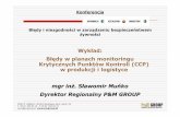 Wykład: Błędy w planach monitoringu Krytycznych Punktów ...mdg.com.pl/static/site_media/download/2014/01/11/Plany_CCP.pdf · zasady HACCP i jest 9 etapem w sekwencji działa ń