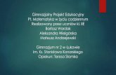 Pt. Matematyka w życiu codziennym Realizowany przez uczniów …sp2.lukow.pl/pliki/projekty/13.pdf · Matematyka jest to nauka dostarczająca narzędzi do otrzymywania ścisłych