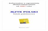 JĘZYK POLSKI - OKE Gdańsk - Strona główna · Rozporządzenie Ministra Edukacji Narodowej z dnia 18 września 2007 r. w sprawie ... fikcja literacka, ... W pustyni i w puszczy;