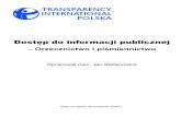 Orzecznictwo i piśmiennictwo - antykorupcja.gov.plantykorupcja.gov.pl/download/4/5543/Dostepdoinformacjipublicznej... · Dostęp do informacji publicznej – Orzecznictwo i piśmiennictwo