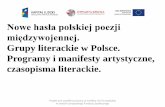 Nowe hasła polskiej poezji międzywojennej.. Poezja...Julian Tuwim „Wiosna (Dytyramb)” s. 108; Projekt jest współfinansowany ze środków Unii Europejskiej w ramach Europejskiego