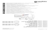 Audi A3 (AB3), - Westfalia-Automotive · Instalacja elektryczna do haka holowniczego Instrukcja montażu i eksploatacji Электрооборудование для ... 305 403 391
