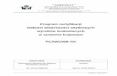 stałości właściwości użytkowych wyrobów budowlanych w …simptest.com.pl/wp-content/uploads/PROGRAM-PCSWUWB-SK.pdf · Ustawa z dnia 13 kwietnia 2016 r. o systemach oceny zgodności