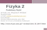Podstawy fizyki - Wydział Fizyki Politechniki Warszawskiejwrobel/SIMR/Fizyka2/F2-wykl_1.pdf · Tematy wykładów: elektrostatyka, prąd, magnetyzm, zjawiska falowe, fale elektromagnetyczne,