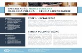 SPECJALNO#: NAUCZYCIELSKA FILOLOGIA POLSKA Ð …polonistyka.wfil.uni.opole.pl/wp-content/uploads/plakat2-1.pdf · filologia polska Ð studia licencjackie. created date: 4/24/2017