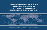 URZĘDOWY WYKAZ NAZW PAŃSTW I TERYTORIÓW …ksng.gugik.gov.pl/pliki/urzedowy_wykaz_nazw_panstw2017.pdf · urzĘdowy wykaz nazw paŃstw i terytoriÓw niesamodzielnych gŁÓwny urzĄd