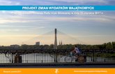 PROJEKT ZMIAN WYDATKÓW MAJĄTKOWYCH - Warszawa (51 zadań ogólnomiejskich, 102 zadania dzielnicowe) • zabezpieczenie dodatkowych środków finansowych na zadania ujęte w planach