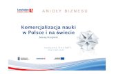 Komercjalizacja nauki w Polsce i na wiecie - lba.pl · Małgorzata Starczewska-Krzysztoszek Warszawa, grudzień2008. Według Banku światowego w 2008 r. high-tech stanowił zaledwie